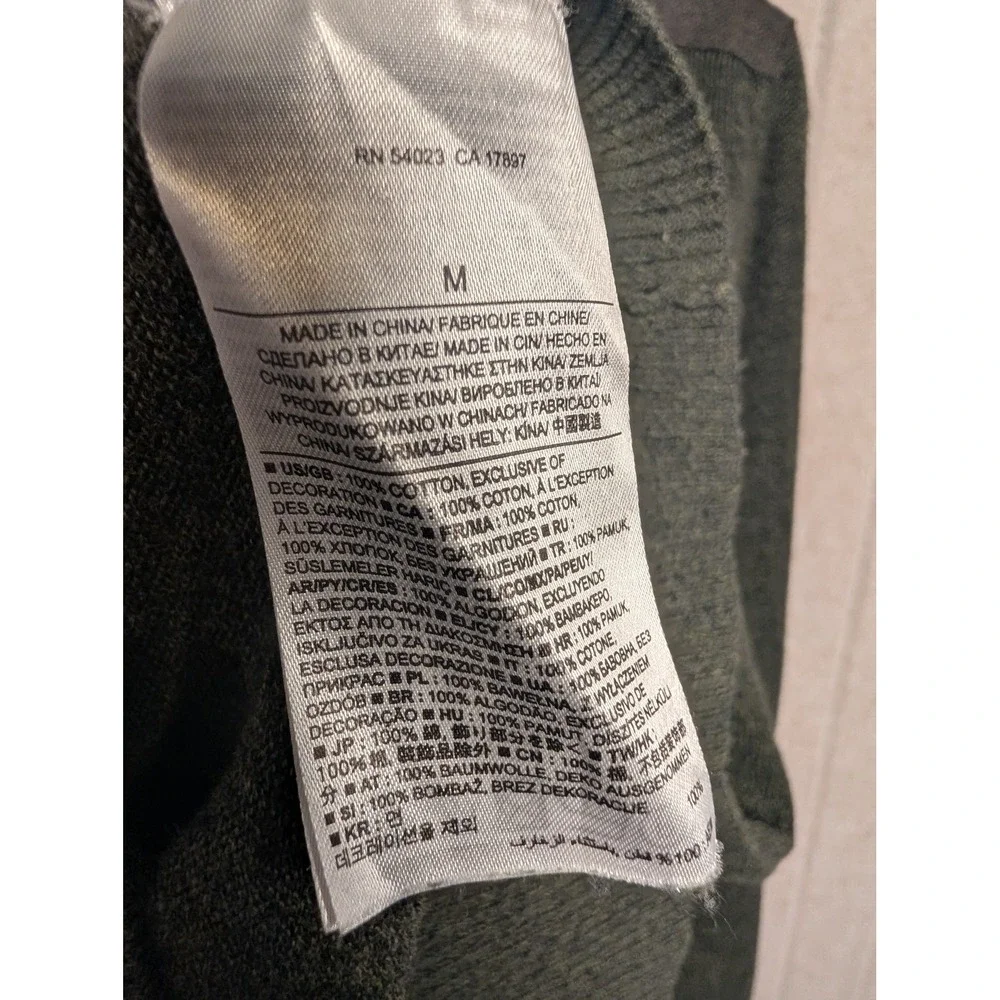 Banana Republic Sweater Mens Medium Green V-Neck Contrast Shoulder Excellent